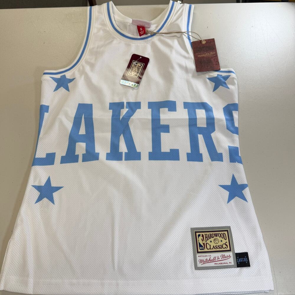 Los Angeles Lakers Mitchell & Ness NBA Blown Out Fashion Jersey White Small NWT